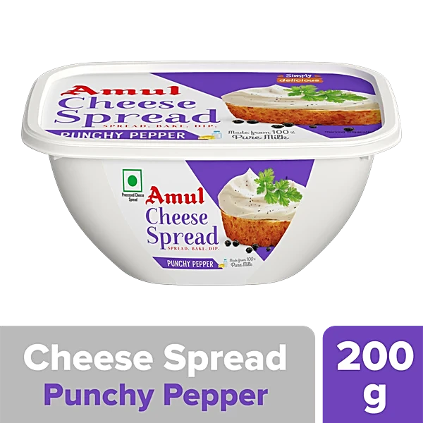 Amul Cheese Spread Puchy Pepper 200G (8901262060035)