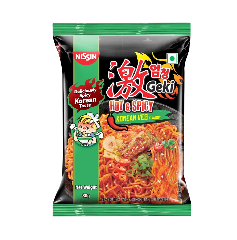 Top Ramen Hot& Spicy Koren Veg Noodles 80G (8901014000159)