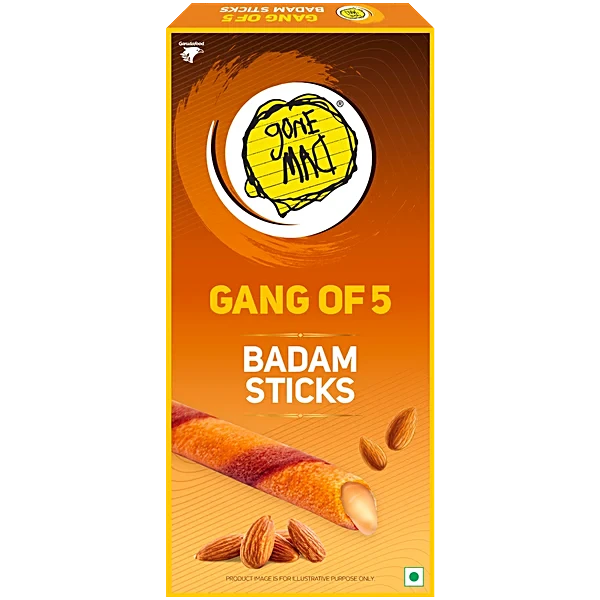 Gone Mad Gang Of 5 Premium Badam Sticks 100G (8906065458218)