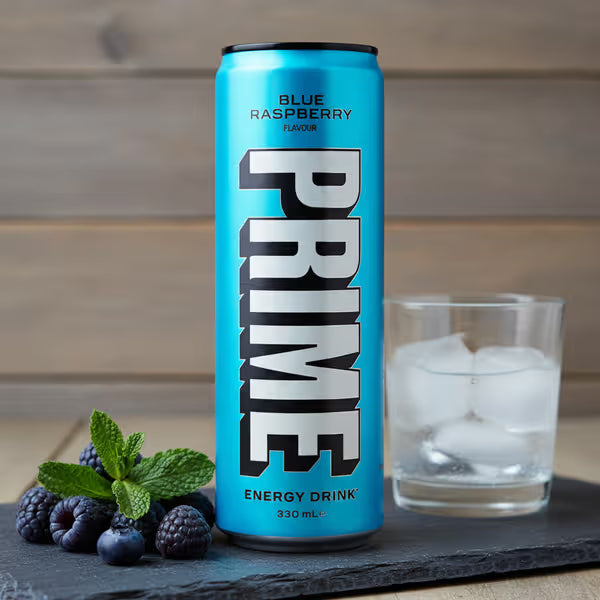 Prime Blue Raspberry Hydration Drink Can 330ML
(850040427561)
