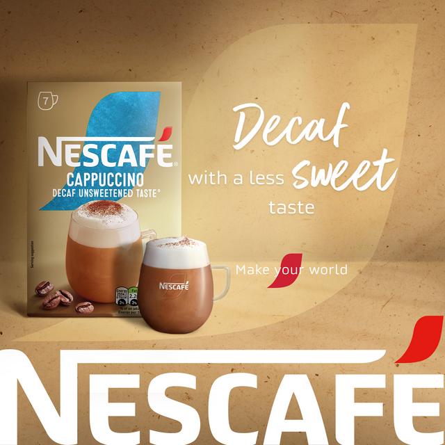 Nescafe Cappuccino Decaf Unsweetened 8Sachets 120G
