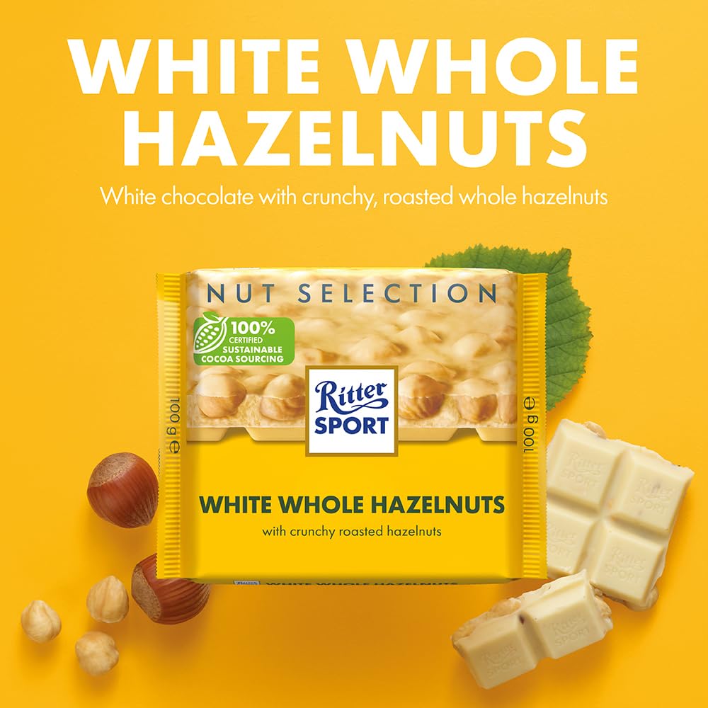 Ritter Sport White Whole Hazelnuts 100G