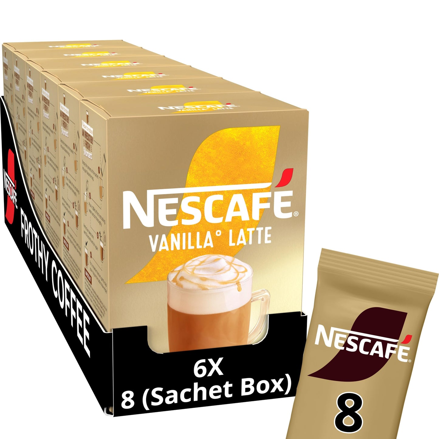 Nescafe Vanilla Latte 8Sachets 185Gm