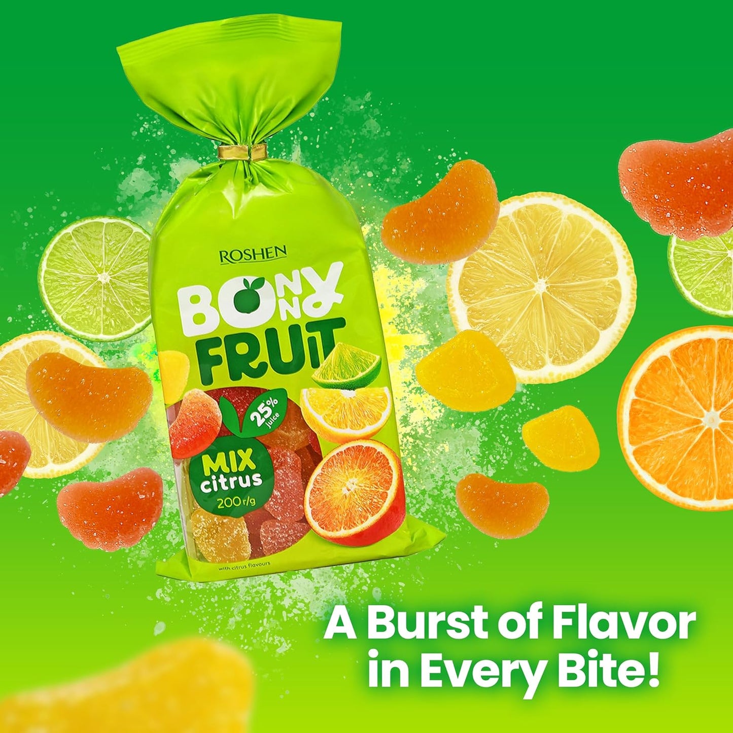 Roshen Bonny Fruit Mix Citrus 200GM