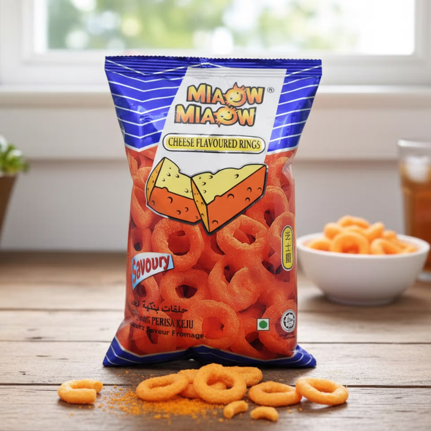 Miaow Cheese Rings Flv 60g (9556345018312)
