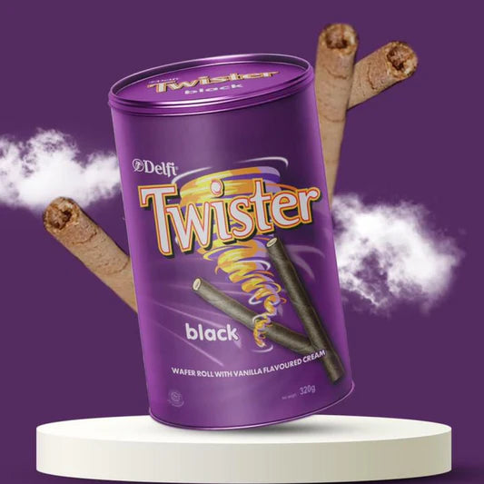 Twister Wafer Biscut Roll Black 320G