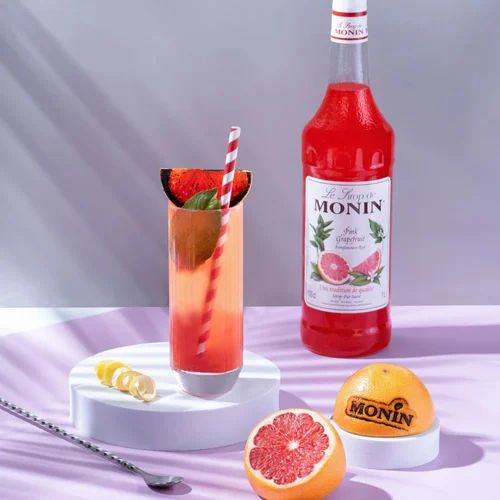 Monin Pink Grape Fruit Syrup 1 Ltr (3052910516123)
