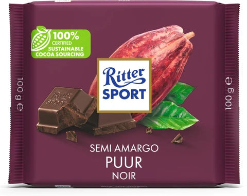 Ritter Sport Semi Amargo Puur Noir 100g