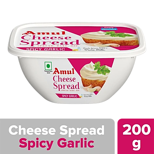 Amul Cheese Spread Spicy Garlic 200G