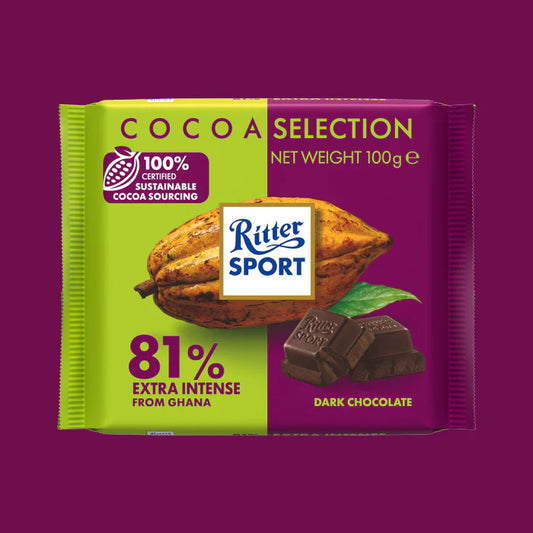 Ritter Sport 81% Dark Chocolate 100g