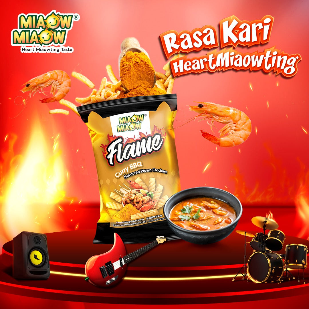 Miaow Flame Curry BBQ 60G (9556345280337)
