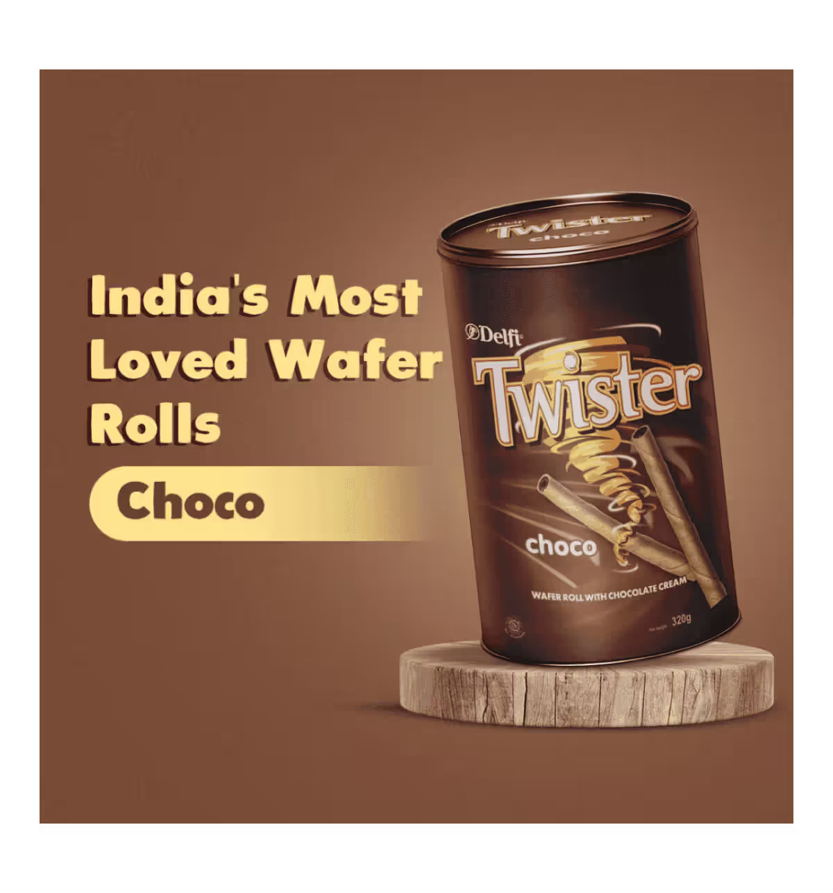 Twister Wafer Biscut Roll Chocolate 320g