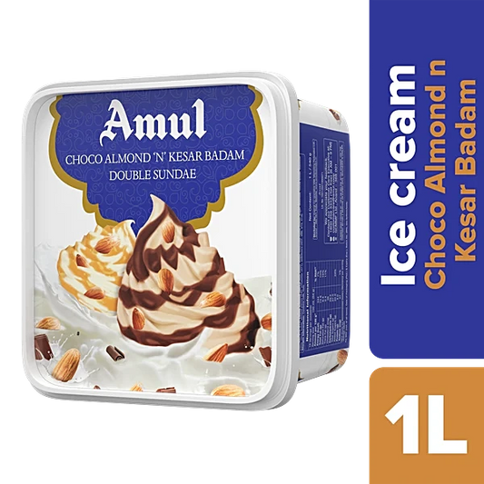 Amul Choco Almond N Kesar Badam Double Sundae 1ltr