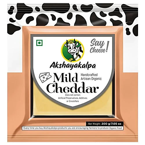 AK Organic Mild Cheddar Cheese 200G