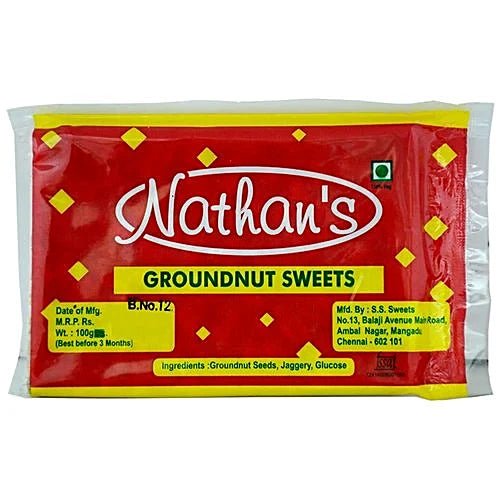 Nathans  Groundnut Sweets 100G