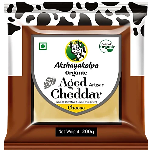 AK Organic Aged Cheddar Cheese 200G