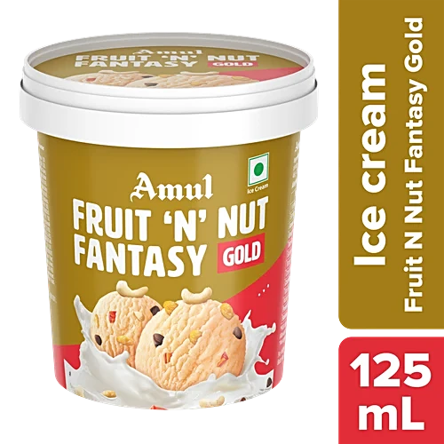 Amul Cup Gold Fruit N Nut 125ml (8901262300513)