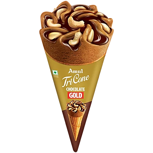 Amul Tricone Chocolate Gold 120ml (8901262300568)