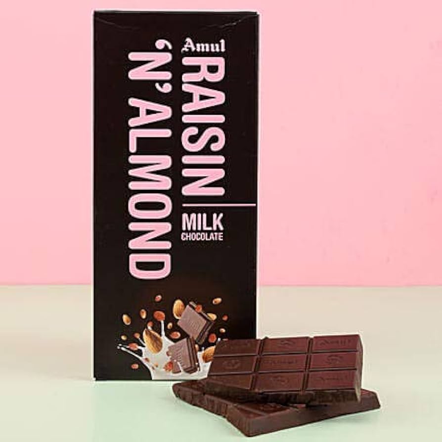 Amul Raisin Almond Milk Chocolate 150g