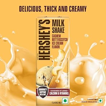 Hsy Milk Shake Cashew Butterscotch 180ML (8901071732598)