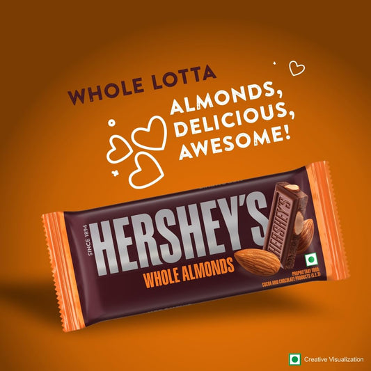 Hsy  Whole Almonds Bar 100G (8901071705707)