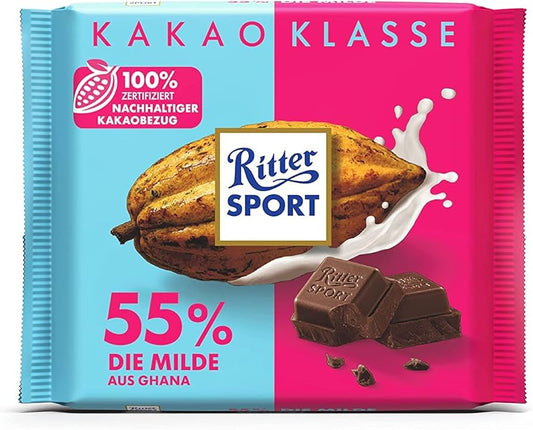 Ritter Sport 55% Dark Milk Chocolate 100g
