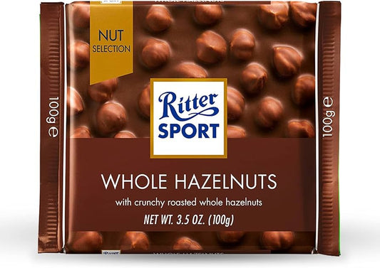 Ritter Sport Whole Hazelnuts Chocolate 100G