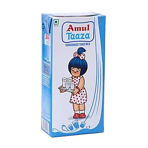 Amul Taaza Toned Milk 200ml (8901262150088)