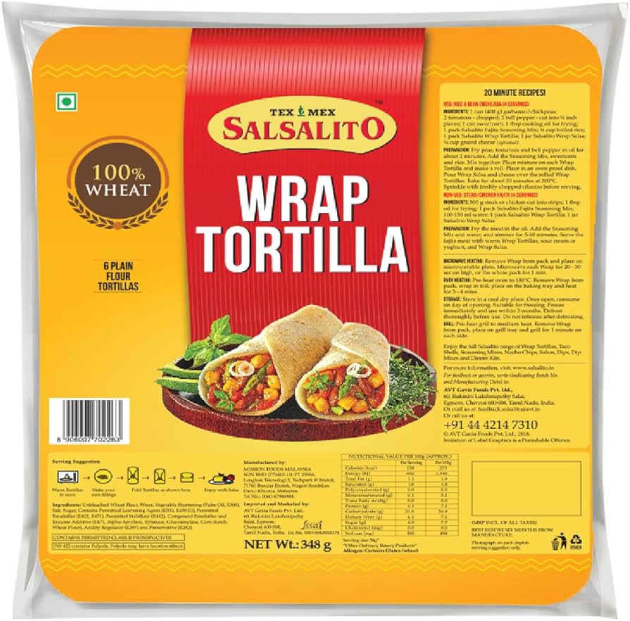 Salsalito Wrap Tortilla 348g