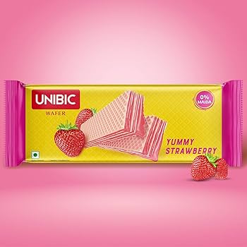 Unibic Yummy Strawberry Wafer 75g (1+1) (8906188960193)