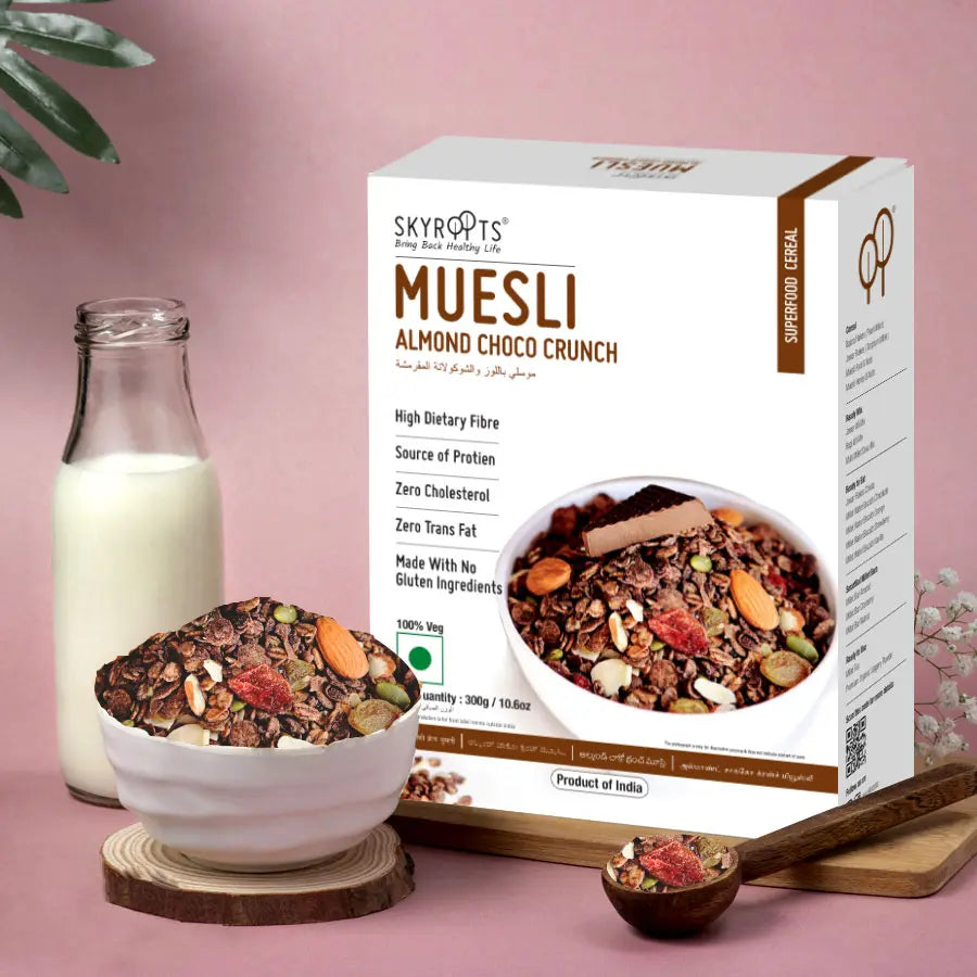 Skyroots Muesli Almond Choco Crunch 300g
