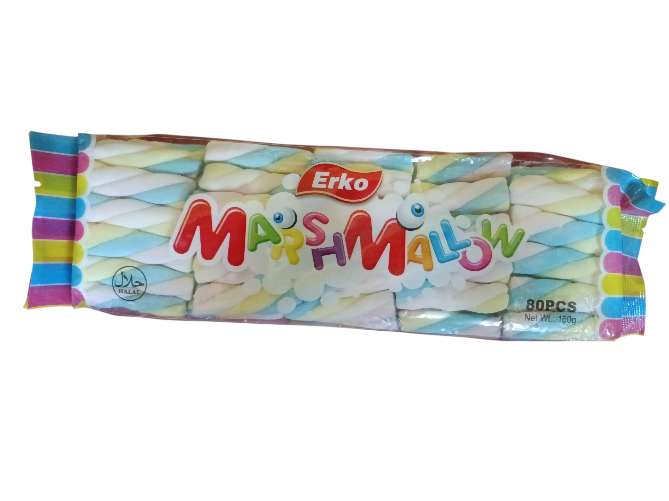 Erko Blue Twist Shaps Marshmellow 80p 160G (6925925920247)