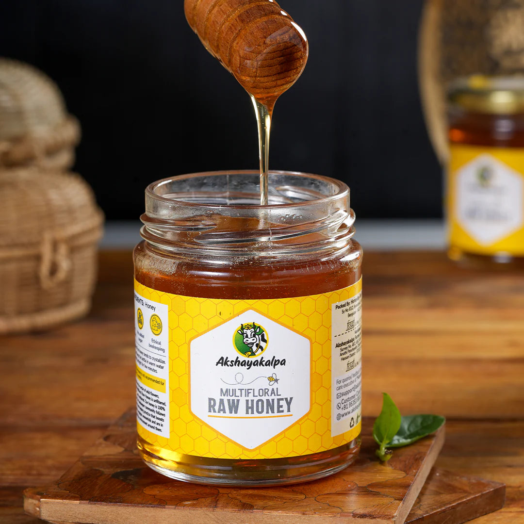 AK Organic Multifloral Raw Honey 250G (8908003249551)