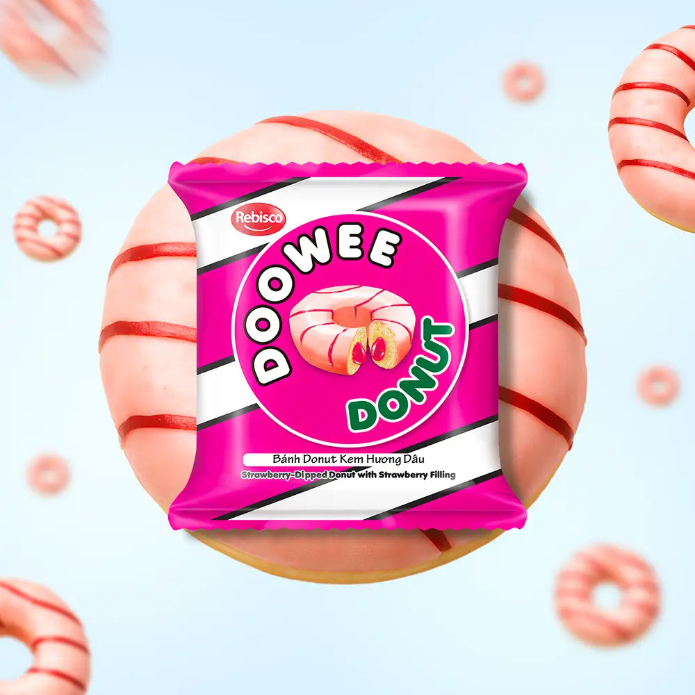 Doowee Donuts Cake Strawberry 28G (8935235302785)
