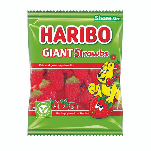 Haribo Giant Strawbs 140G