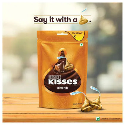 Hsy Kisses Almond Milk Chocolate 33.6G (8901071701945)