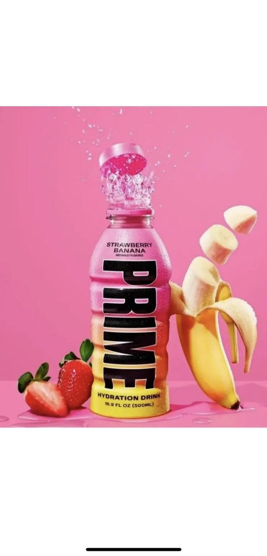 Prime Strawberry Banana Hydration Drink 500ML