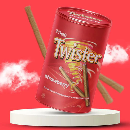 Twister Wafer Biscut Roll Strawberry 320G